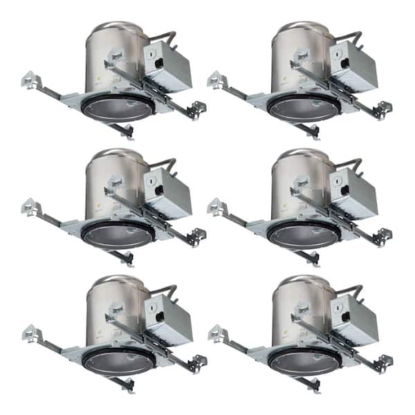 HALO E26 Series 5 in. Aluminum New Construction IC Air-Tite Recessed Housing (6-Pack)