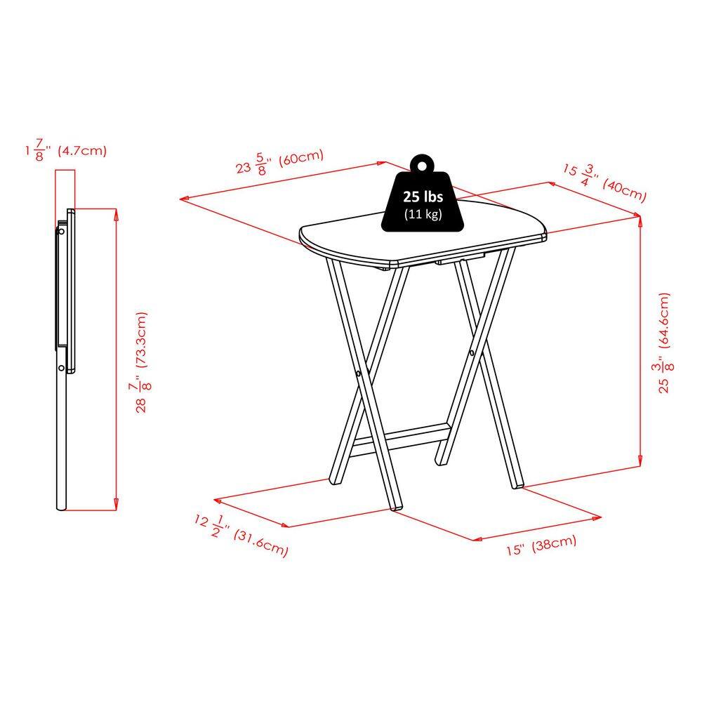 Corbett 15.75 In Coffee Oversized 5-Pc Snack/End Table Set - thumbnail 8