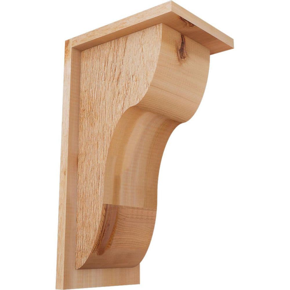 8 in. x 10 in. x 18 in. Western Red Cedar Carmel Rough Sawn Corbel with Backplate price history on PriceWatchPro