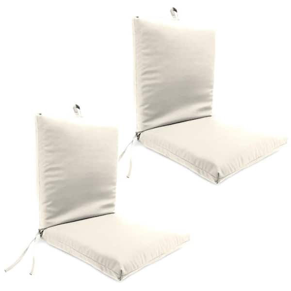 Jordan Manufacturing 44 in. L x 21 in. W x 3.5 in. T Rectangular Outdoor Dining Chair Cushion in Veranda Cream (2-Pack)