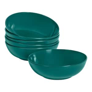Taryn Melamine Dinner Bowls in Gloss Malachite Green (Set of 6)