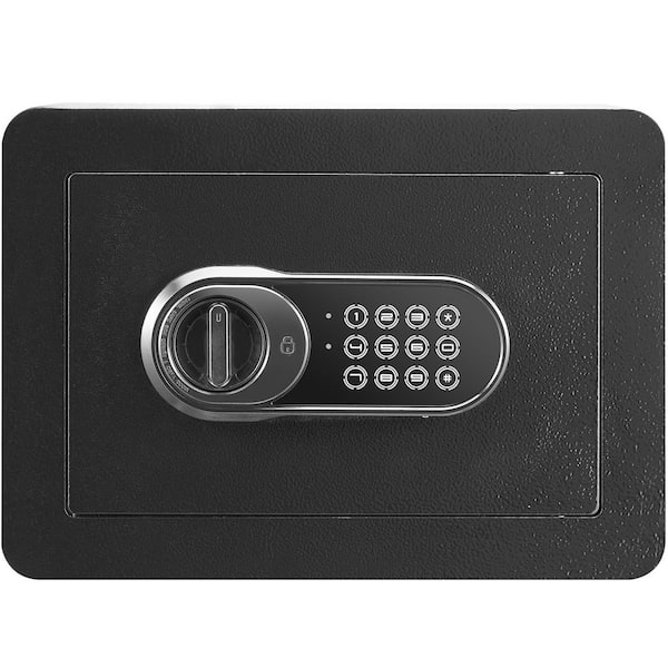 0.5 cu. ft. Steel Safe, Digital Keypad and 2 Keys, Wall-Mounted, Protects Cash, Jewelry, 13.8 x 9.8 x 9.8 in.