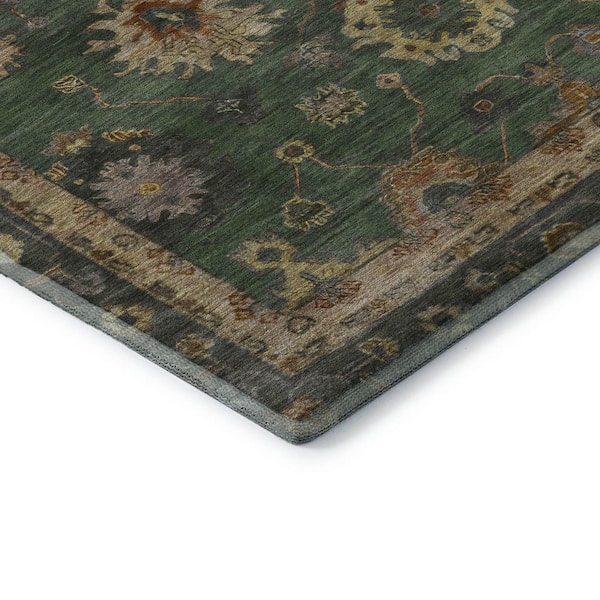 Mayfield Premium Machine Washable Abstract AMF2045 Fern 10 ft. x 14 ft. Area Rug