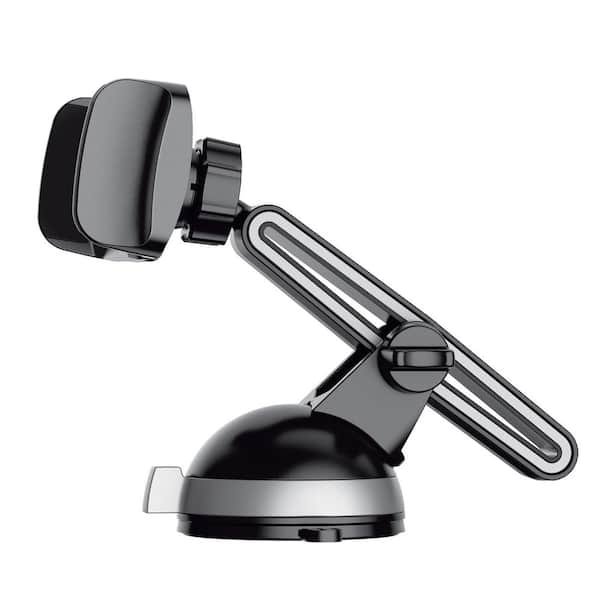 Merkury Innovations Windshield and Dash Mount with Adjustable Arm Black/Silver