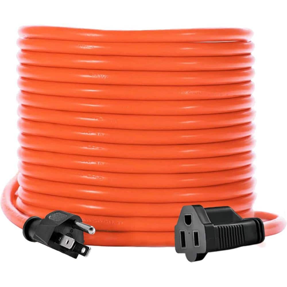 Extension Cord 75 ft. 16 / 3,3 Conductors Indoor/Outdoor Braided with Single Female Extension in Orange price history on PriceWatchPro