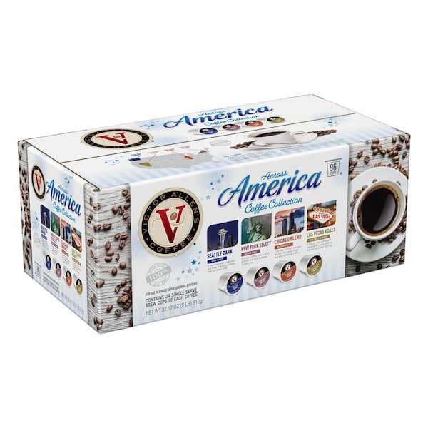 Victor Allen's Across America Assorted Coffee Variety Pack Single Serve Coffee Pods for Keurig K-Cup Brewers (96-Count)