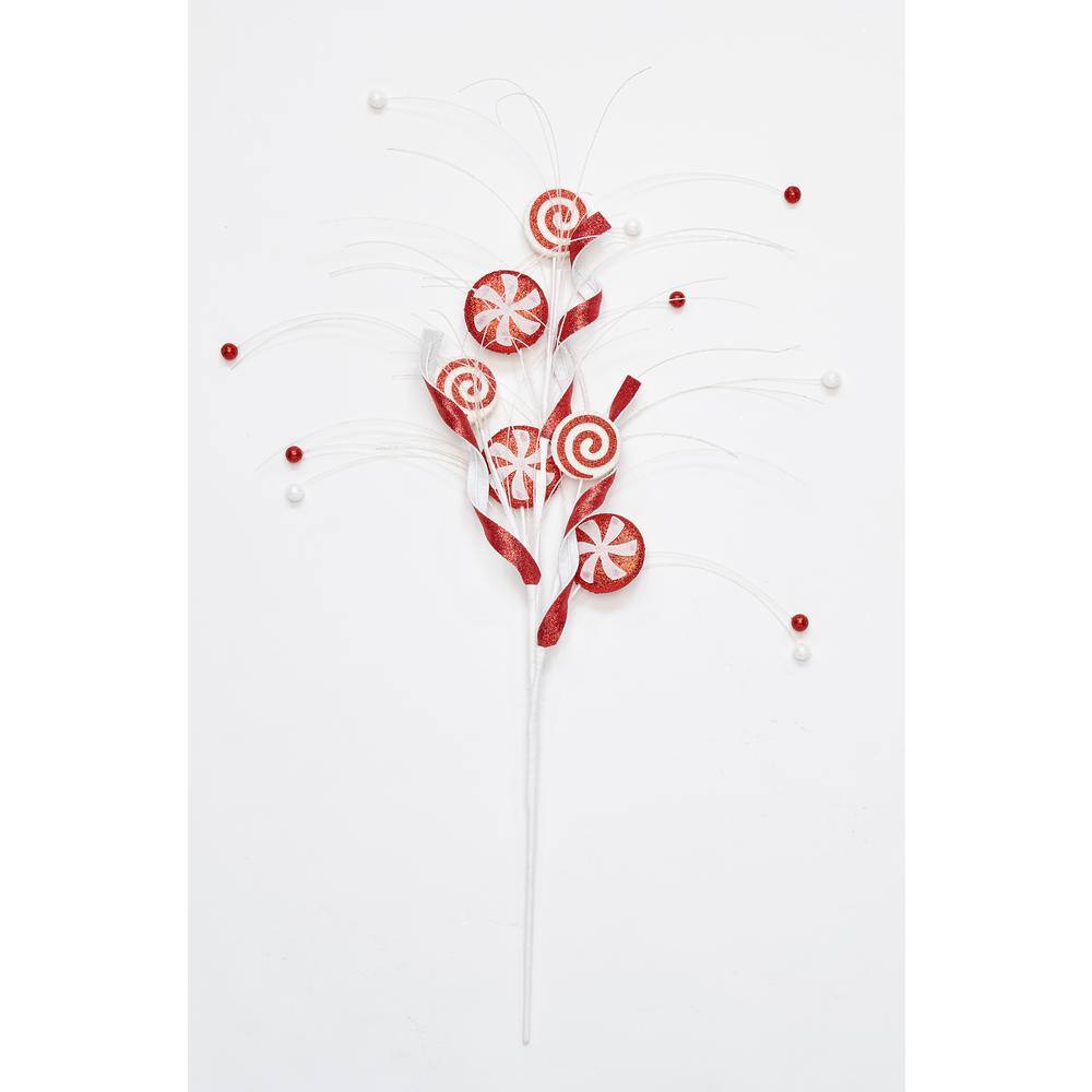 28 in. Christmas Peppermint C and y Arrangement Spray, Set of 3