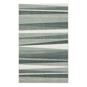 Mayan Sunset Grey 1 ft. 8 in. x 2 ft. 10 in. Machine Washable Area Rug