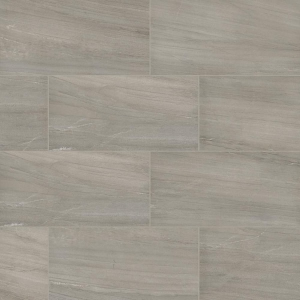 Malahari Greige 12 in. x 24 in. Lapato Porcelain Stone Look Floor and Wall Tile (11.748 sq. ft./Case)