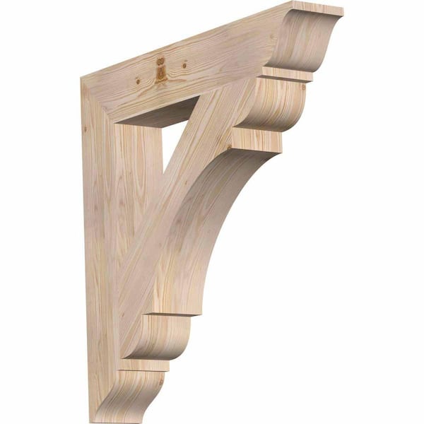 Ekena Millwork 5.5 in. x 38 in. x 34 in. Douglas Fir Olympic Traditional Smooth Bracket