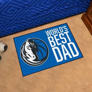 Dallas Mavericks Royal Blue 1.5 ft. x 2.5 ft. Starter Area Rug World's Best Dad Starter Mat