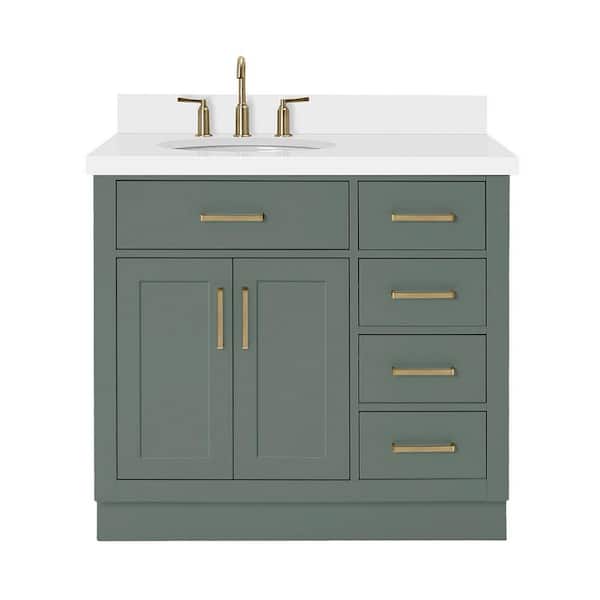 Green - 36 Inch Vanities - Bathroom Vanities with Tops - The Home