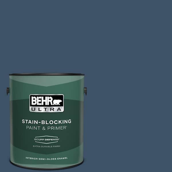 BEHR ULTRA 1 gal. Home Decorators Collection #HDC-SM14-7 Midnight Mosaic Extra Durable Semi-Gloss Enamel Interior Paint & Primer