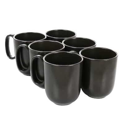 OUR TABLE Simple White 6-Piece Fine Ceramic 16.65 oz. Mug Set in White  985120520M - The Home Depot