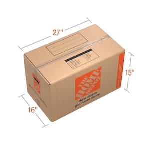 27 in. L x 15 in. W x 16 in. D Heavy-Duty Large Moving Box with Handles (40-Pack)