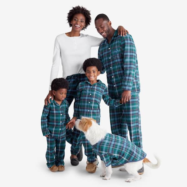 The Company Store Company Cotton Family Flannel Winter Plaid Women's Henley  XX-Large Red/Navy Pajamas Set 60016 - The Home Depot