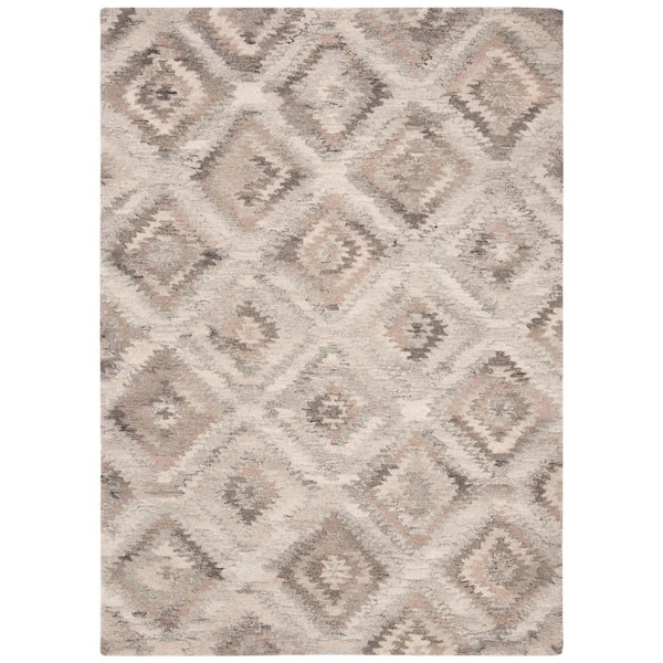 Wyndham 5 ft. x 8 ft. Gray/Taupe Gradient Diamond Area Rug