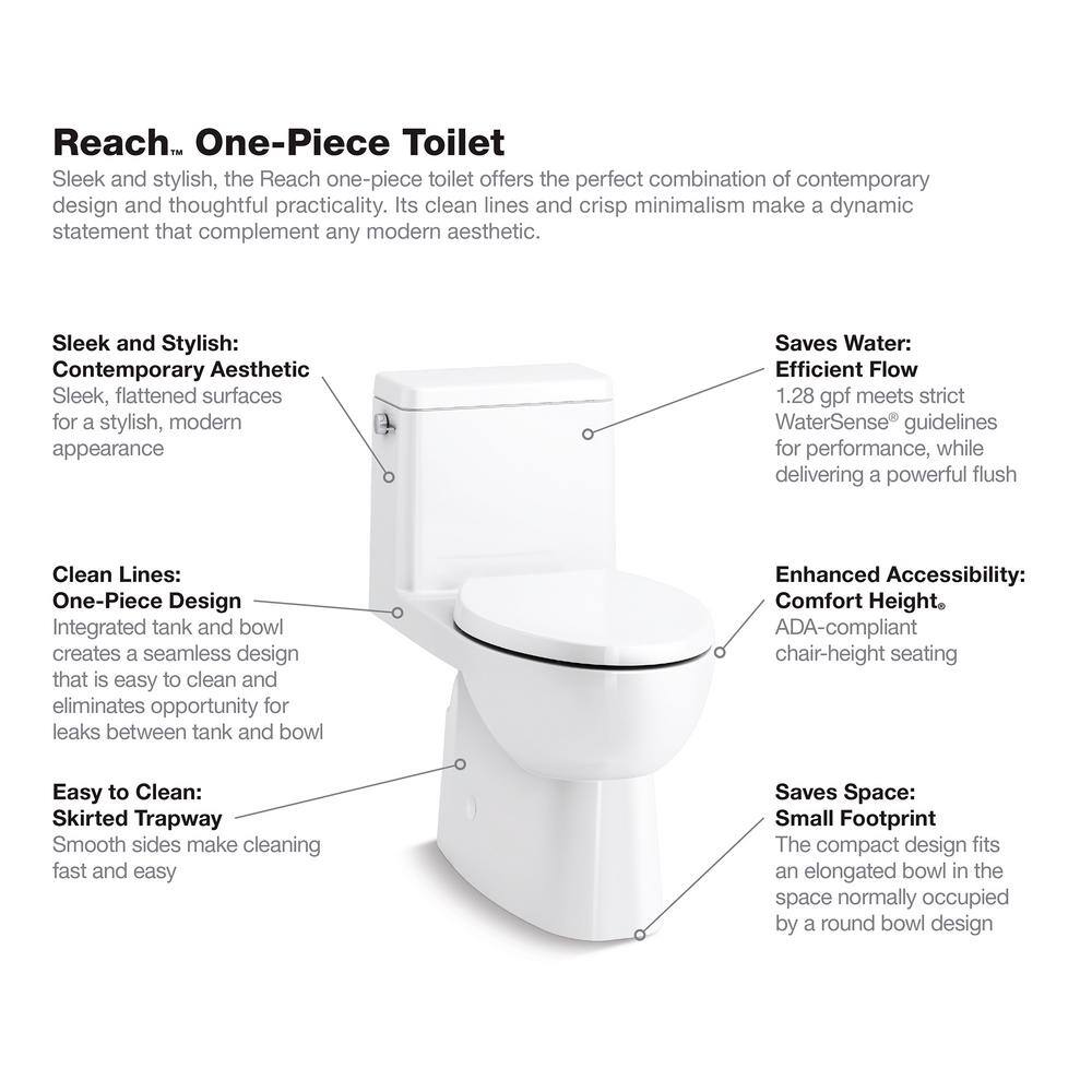 White High Efficiency Elongated Free Standing Toilet