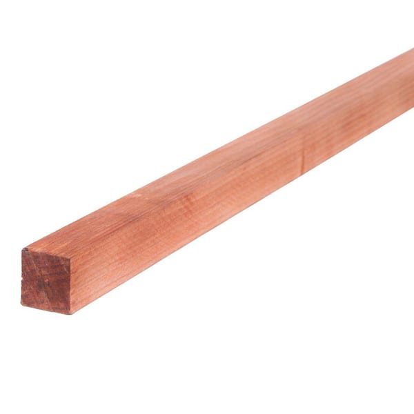 Unbranded 2 in. x 2 in. x 8 ft. Rough Redwood Lumber