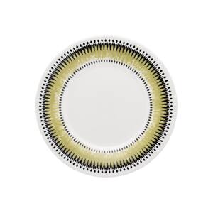 7.48 in. Actual Green and Black Salad Plates (Set of 12)
