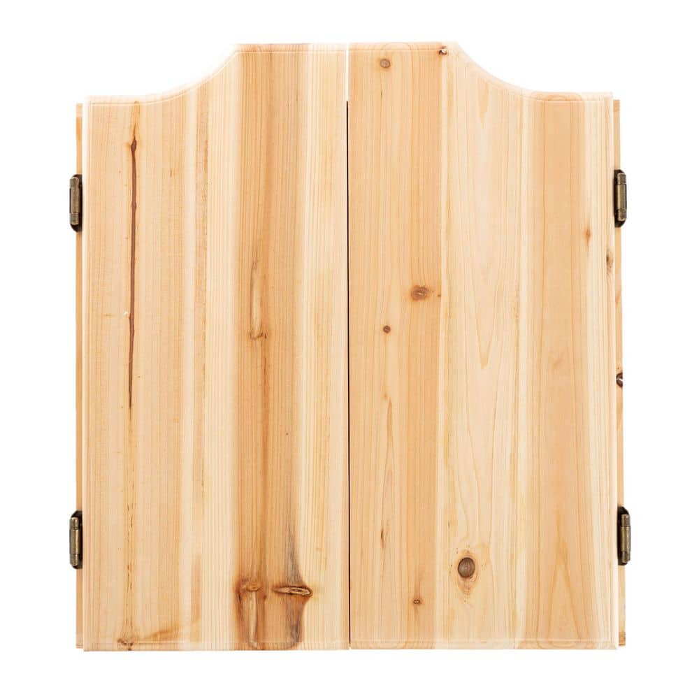 Solid Pinewood Dart Cabinet Set with Self-Healing Board