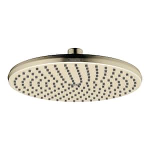Locarno 1-Spray Patterns 2.5 GPM 10 in. Fixed Shower Head in Brushed Nickel