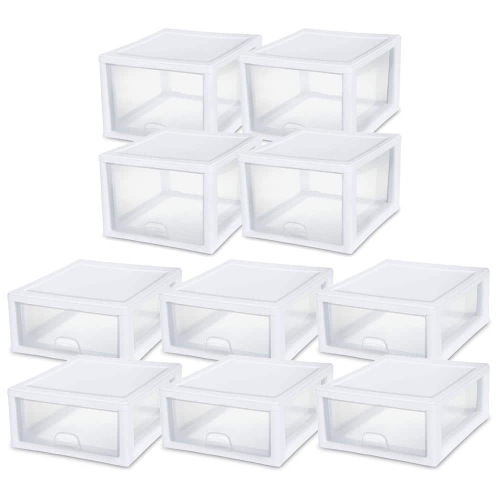 Sterilite 16 Quart Clear Plastic Stacking Storage Drawer Container Box (6  Pack), 6pk - Kroger
