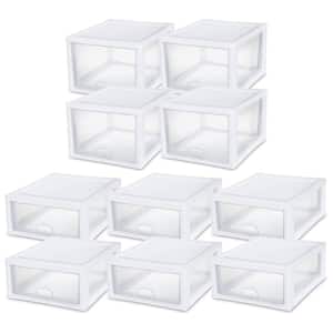 27 Qt Stacking Storage Drawer Container (4 Pack) + 16 Qt Box (6 Pack)