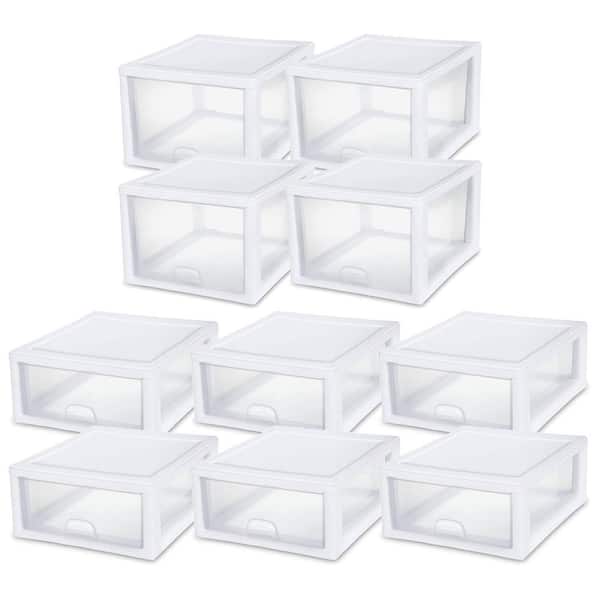 27 Qt Stacking Storage Drawer Container (4 Pack) + 16 Qt Box (6 Pack)