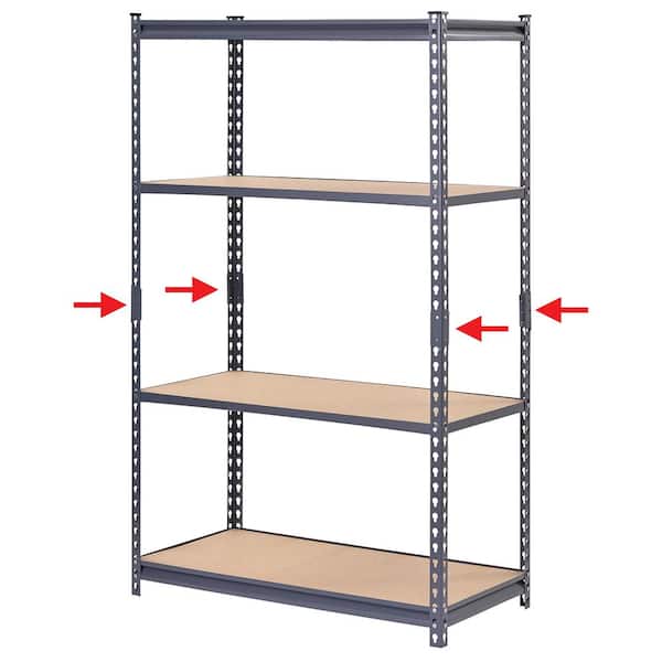 4-Pack Steel Post Coupling Outer in Grey (4 in. H x 1.375 in. W x 1.375 in. D)