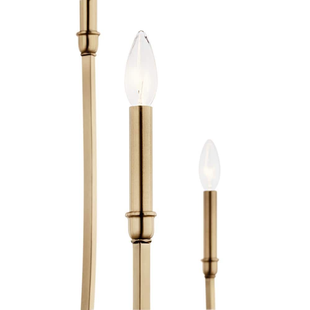 Champagne Bronze 8-Light Candle Style Chandelier