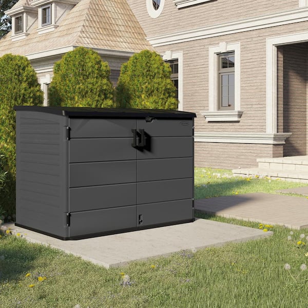 Suncast The Stow-Away 5 ft. x 4 ft. Plastic Horizontal Storage Shed with Floor Kit Suncast The Stow-Away 5 ft. x 4 ft. Plastic Horizontal Storage Shed with Floor Kit