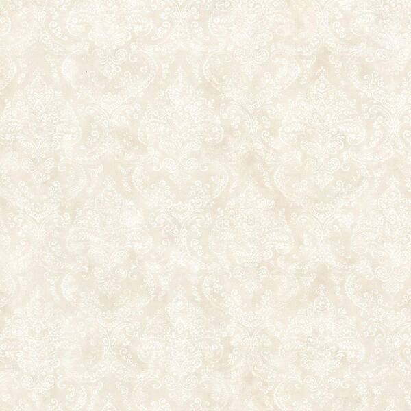 Brewster Jillian Champagne Damask Paper Strippable Roll Wallpaper (Covers 56.4 sq. ft.)
