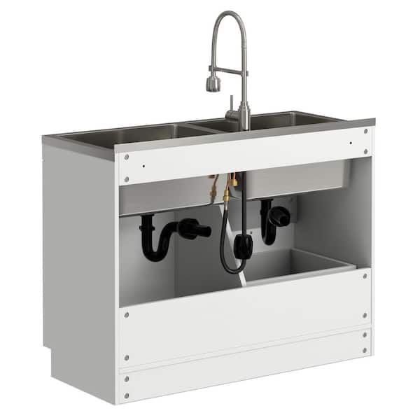 Simpli Home Hennessy All-In-One 46 in. Drop-In Utility Laundry