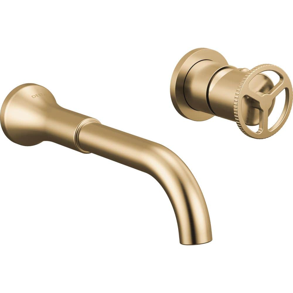 Wolff ドイツ製　ゴールドプレート Delta Trinsic Gold Wheel 1-Handle Wall Mount Bathroom Sink Faucet