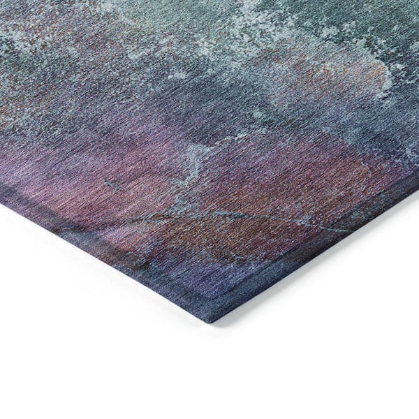 Chantille Machine Washable Indoor/Outdoor Abstract ACN2308 Blue 8 ft. x 10 ft. Area Rug