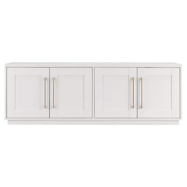 Meyer&Cross Tillman 68 in. White Rectangular TV Stand Fits TV's up to 75 in.