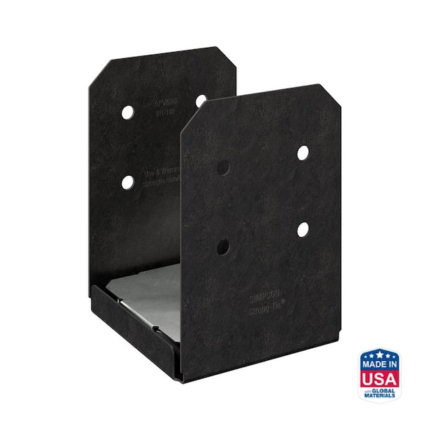 Simpson Strong-Tie Outdoor Accents Avant Collection ZMAX, Black Powder-Coated Post Base for 8x8 Nominal Lumber