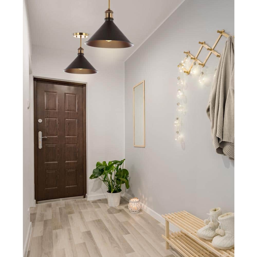 Nick 11" Oil Rubbed Bronze LED Drum Ceiling Light
