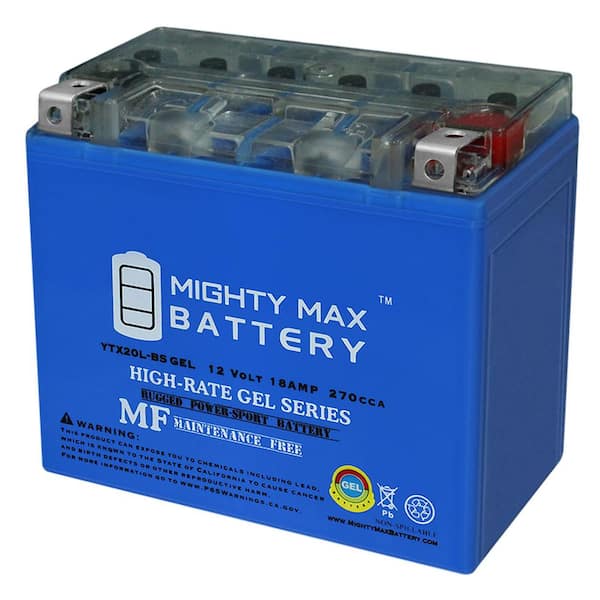 MIGHTY MAX BATTERY YTX20L-BS GEL Battery Replacement for Kawasaki