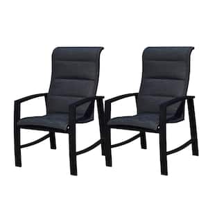 Santorini Black Padded-Sling Dining Chair