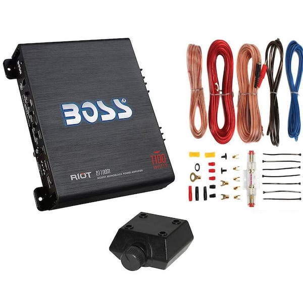 BOSS AUDIO SYSTEMS New BOSS 1100-Watt Mono Car Audio Amplifier Amp Plus 8-Gauge Amp Wiring Kit