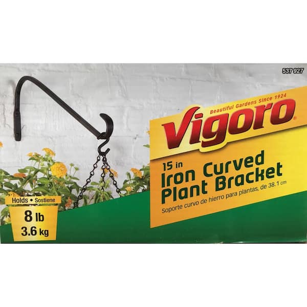 Vigoro 1.574 in. x 0.23 in. x 11.73 in. Black Iron Extender Hook 594209 -  The Home Depot