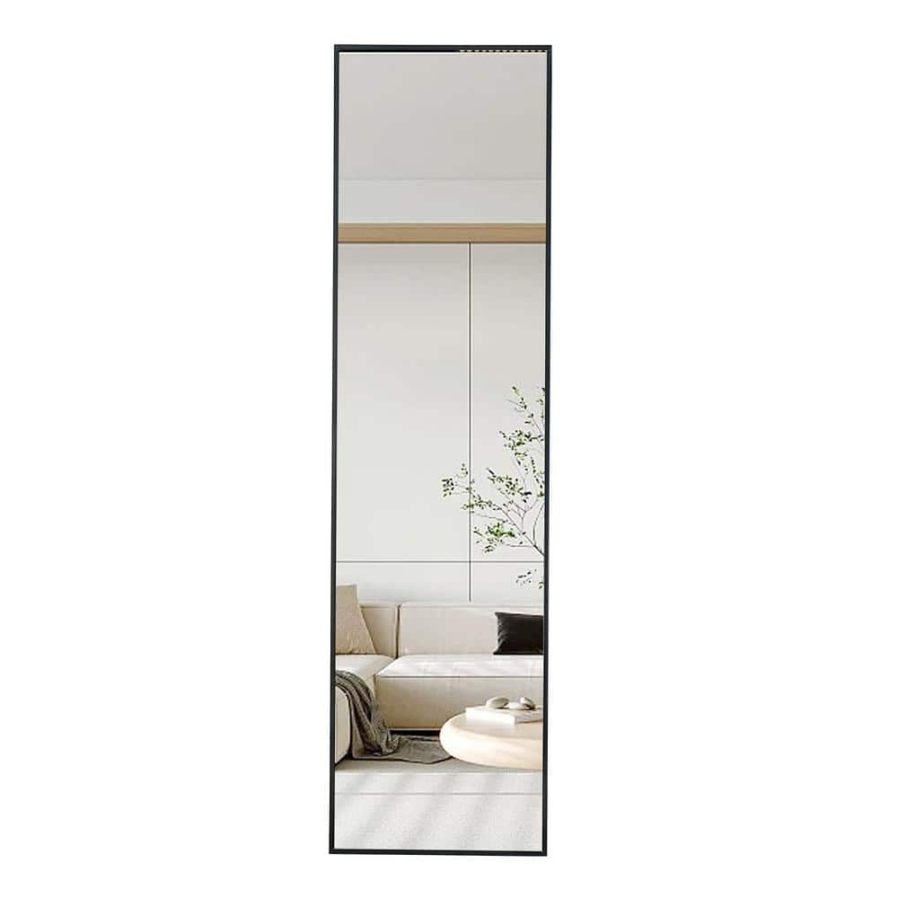 15.7 in. W x 59 in. H Rectangle Framed Black Mirror WQ-018 - The