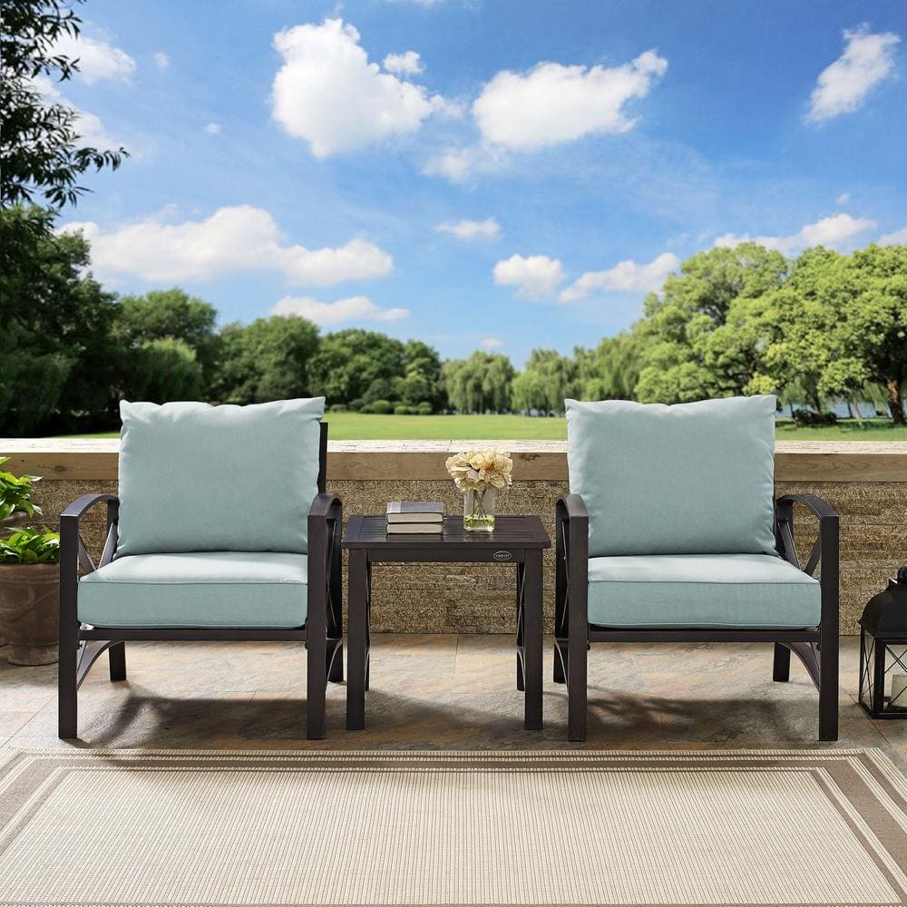 Kaplan 3-Piece Outdoor Seating Set with Mist Cushions