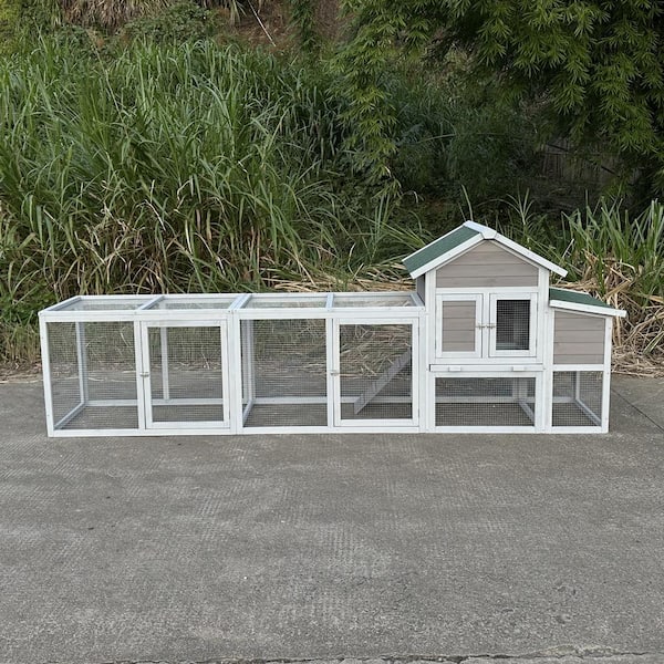 YOPTO 122" Large Wood Chicken Coop With Sliding Door,Large