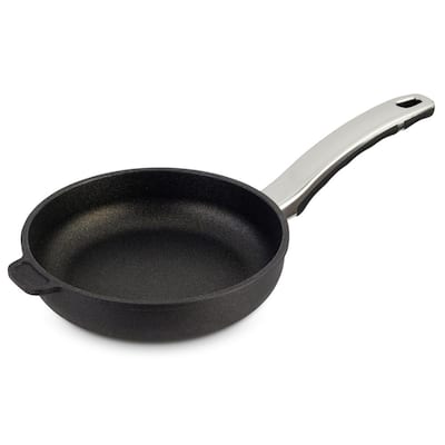 Earth Professional Series 8 in. Aluminum Ceramic Nonstick Frying Pan in Onyx with Comfort Grip Handle