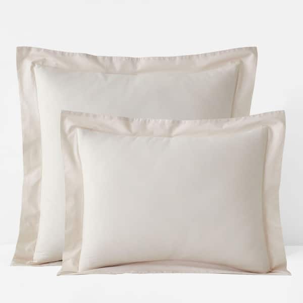 Company Cotton Garment Wash Buff Cotton Percale King Sham