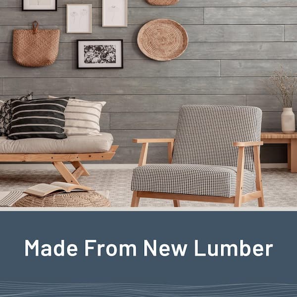 1 in. x 8 in. x 8 ft. Barn Wood Gray Pine Shiplap Board (6-Pack)