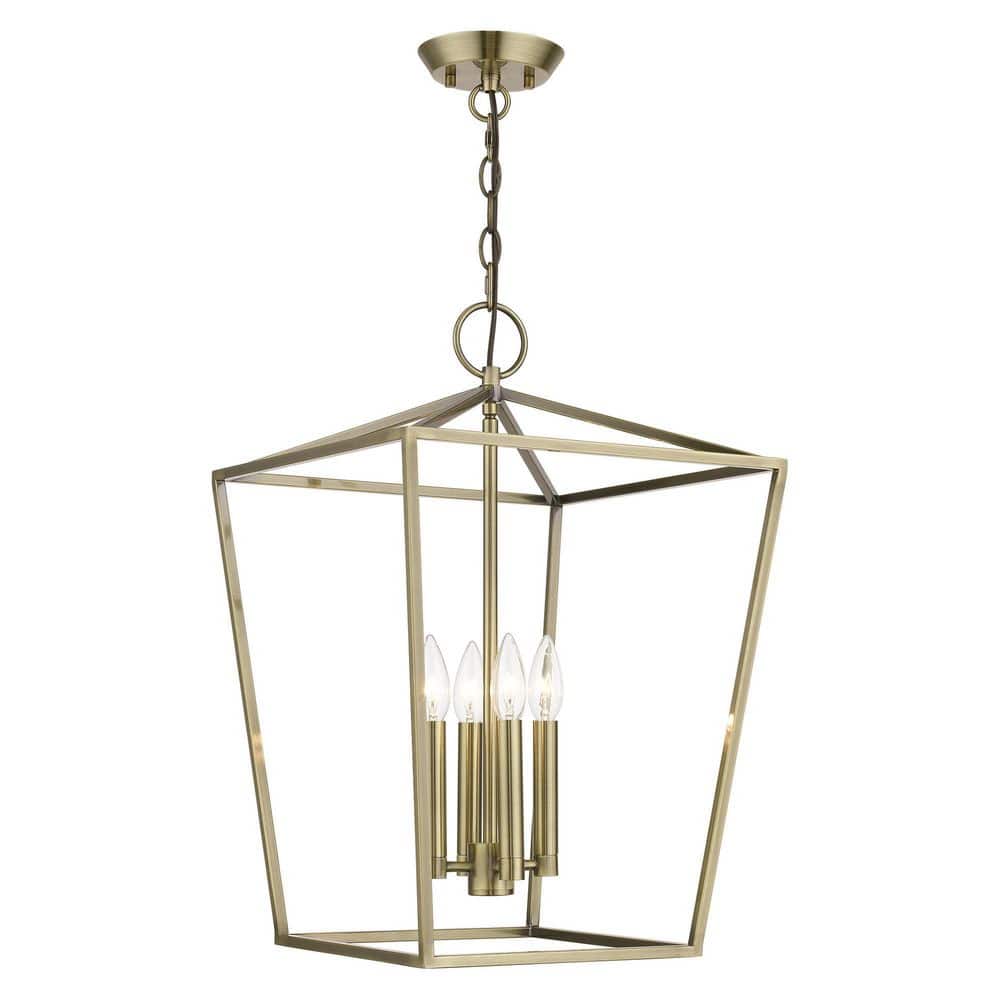 Westridge 4-Light Antique Brass Lantern Chandelier price history on PriceWatchPro